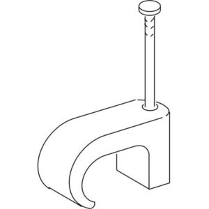 Clips oval 3x5mm natur søm 20mm