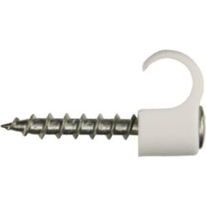 Skrueclips TCS-C3 hvid Til 10-14mm kabler med Phillips® PH2 krydskærv – pk. á 100 stk