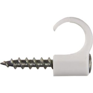 Skrueclips TCS-C3 hvid Til 14-18mm kabler med Phillips® PH2 krydskærv – pk. á 100 stk