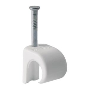 Thorsman ledningsclips hvid 20 stk kabelclips rund 8-12- I pose for DIY