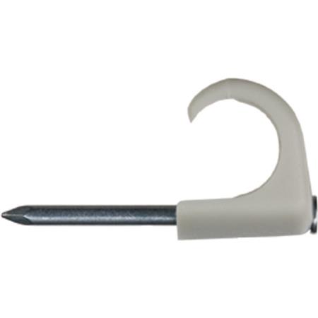 Clips rund 10-14mm grå søm 30mm – pk. á 100 stk
