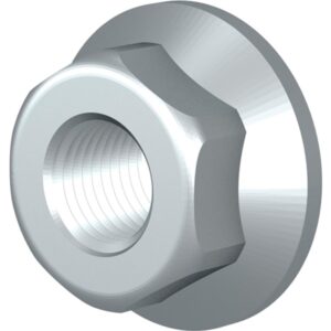 Flangemøtrik M6 Sort BK8 Zink