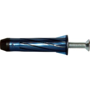 Rosett hulrumsplug 5x65mm blå, for et gipslag 9-18mm, med undersænket skrue torx 25 – pk. á 25 stk