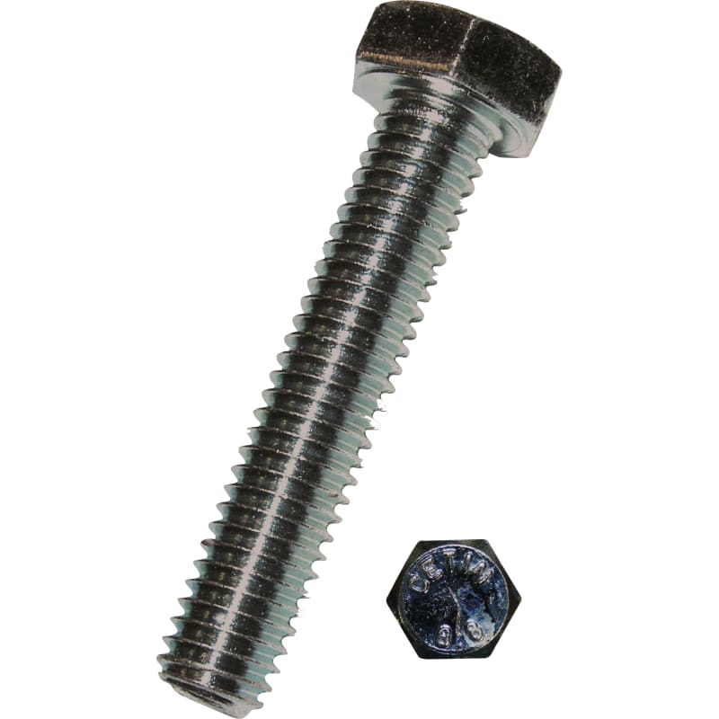 Sætbolt M8x25mm DIN 933 uden møtrik, elforzinket med fuld gevind nøglevidde 13mm – pk. á 200 stk