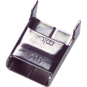 Clips rustfri 316SS ½" (12,7mm) AE452 For coated kabelbånd AE444 – pk. á 100 stk