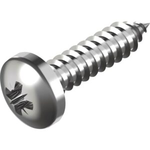 Pladeskrue 4,2x16mm DIN 7981 Z Rustfri A4, med panhoved krydskærv Pozidriv PZ 2 – pk. á 1000 stk