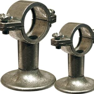 Zink rørbærer 1"x30mm Med vægflange. Passer til 28mm indlæg samt 13-16 & 19mm forlængere
