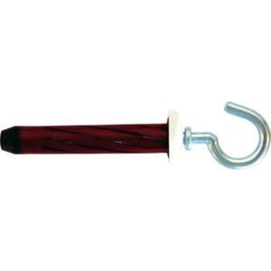 Rosett hulrumsplug 5x65mm rød, for to gipslag 18-30mm, med krog – pk. á 25 stk