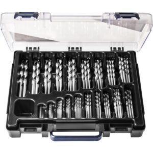 Metalbor HSS slebne 100stk Borsæt 1-10mm med 0,5mm spring levers i sortimentskasse