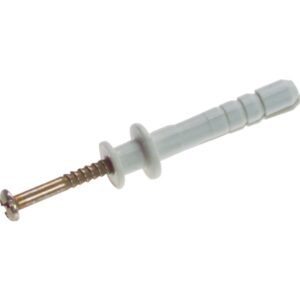 Sømplus med flange 6x35mm bordiameter Ø6mm specielt til kabelholder – pk. á 100 stk