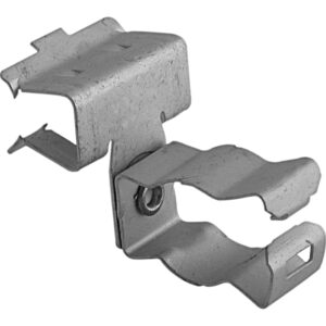 Klemme med holder Ø18-24mm klembredde 17-20mm, max 450N Deltatone 9000 behandlet stål