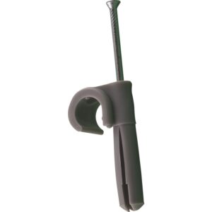 Mepac plugclip med søm for kabel 8-11 mm. Grå. Bor Ø 5,5 mm – pk. á 100 stk