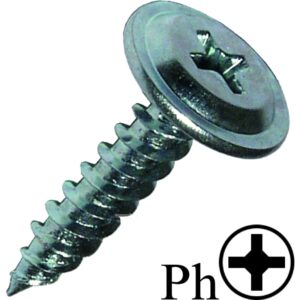 Profilskrue uden borspids 4,2x14mm, flad hoved, PH2 elforzinket – pk. á 100 stk