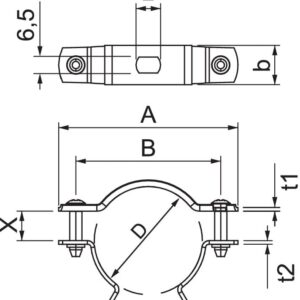 Afstandsbøjler varmgalvaniseret, DIN EN ISO 1461 14-17mm – pk. á 25 stk