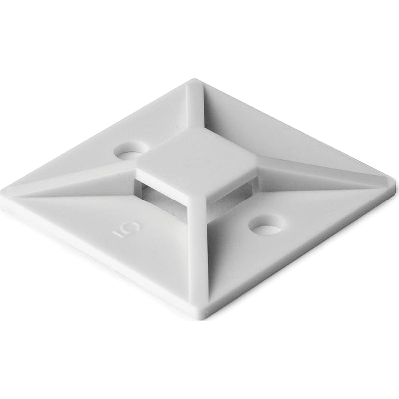 Sokkel hvid med lim 19x19 mm – pk. á 100 stk