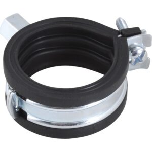KSB1 El -Forz. Enkelt skrue rørbøjle 32-35 mm M8 isoleret med EPDM gummi