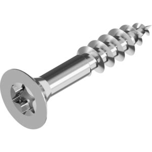 Spunskrue 4,5x60mm Rustfri A2, undersænket hoved Torx® 20 kærv med delgevind – pk. á 200 stk