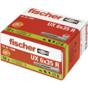 Universaldybel UX-R Ø6x35mm med krave fremstillet af nylon. – pk. á 50 stk