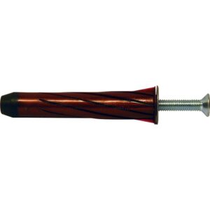 Rosett hulrumsplug 5x75mm rød, for to gipslag 18-30mm, med undersænket skrue torx 25 – pk. á 25 stk