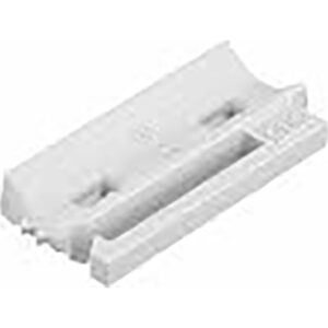 Trykfordeler universal type UW, kabel Ø 8–12 mm polyethylen lysegrå Ral 7035, Bredde 18,5 mm, Højde 5,8 mm, Længde 37 mm. – pk. á 100 stk