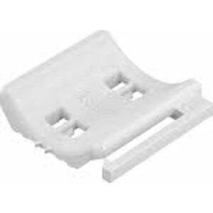 Trykfordeler universal type UW, kabel Ø 28–34 mm polyethylen lysegrå Ral 7035, Bredde 45,5 mm, Højde 9,8 mm, Længde 37 mm.