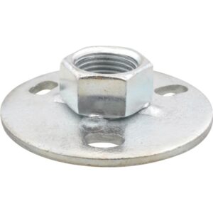Rund grundflange m/påsvej ½" muffe materiale 3mm Elforzinket