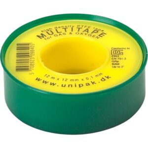 Multitape12m 12x0,1mm til ilt, gas, olie, benzin, drikkevand og varme Temperaturbestandig fra -200 til +260°C