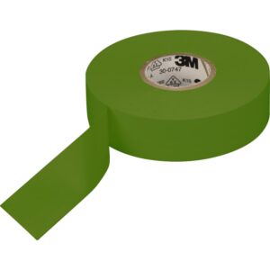 Scotch® 35 vinyl tape grøn, 19mmx20mx0,18mm. Forbliver funktionel helt op til 105 °C