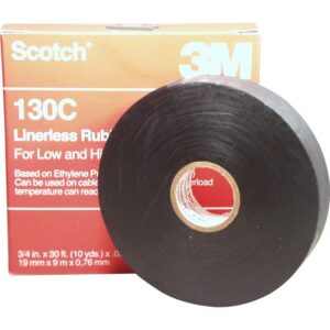 Scotch 130C Vulkaniserende tape sort 19mm x 9m Til reperation og forsegling