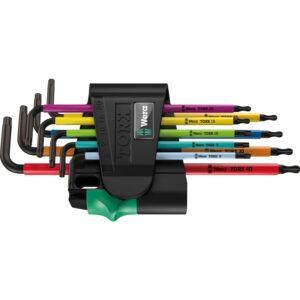 Wera Sekskantnøgler Multicolour 967 SPKL/9 TORX® BO, 9 dele TORX® TX8-9-10-15-20-25-27-30-40