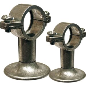 Zink rørbærer 3/8"x30mm Med vægflange. Passer til 12 og 15mm indlæg, samt 21,5mm forlænger
