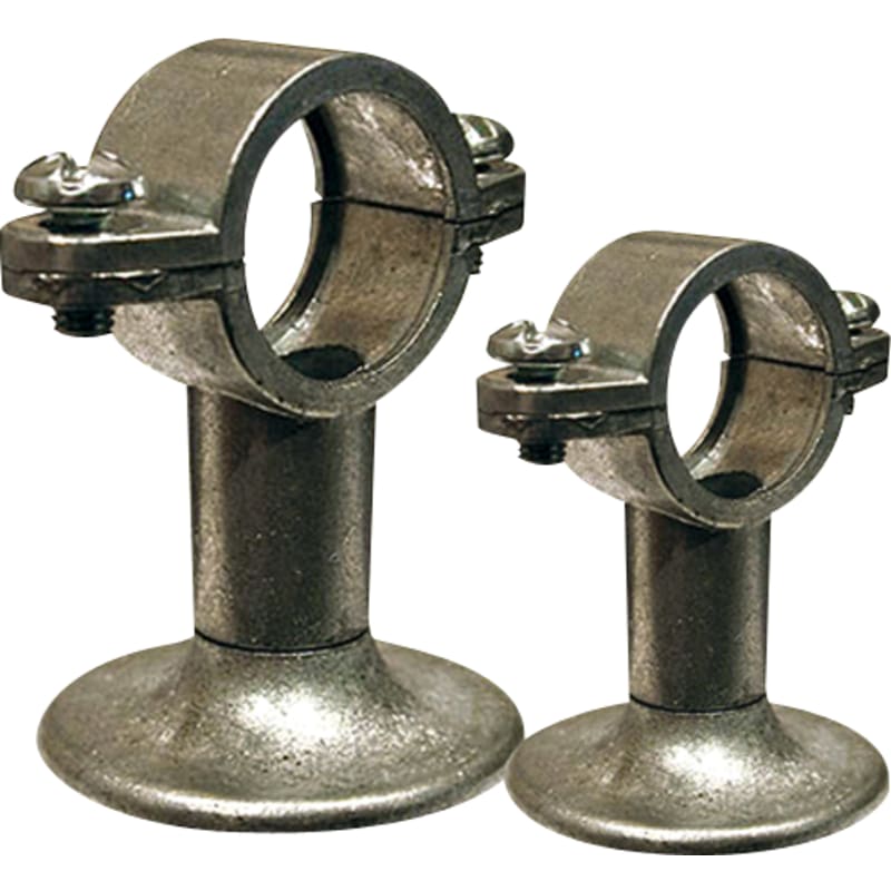 Zink rørbærer ¾"x30mm Med vægflange. Passer til 22mm indlæg samt 13-16 & 19mm forlængere