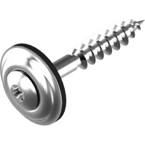Spenglerskrue 4,5x25mm WS9171 rustfri A2, med påmonteret EDPM skive med Torx kærv TX20 – pk. á 200 stk