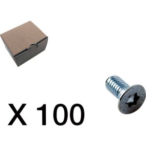 Skrue, undersænket, torx, pakke med 100 stk.