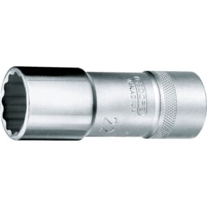 Top 1/2" 12-kant 17mm, længde 77mm, vanadium stål 31CrV3, forkromet