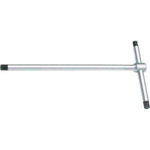 Sekskannøgle 5mm, med T-greb, med tre sekskanter, længde 180mm