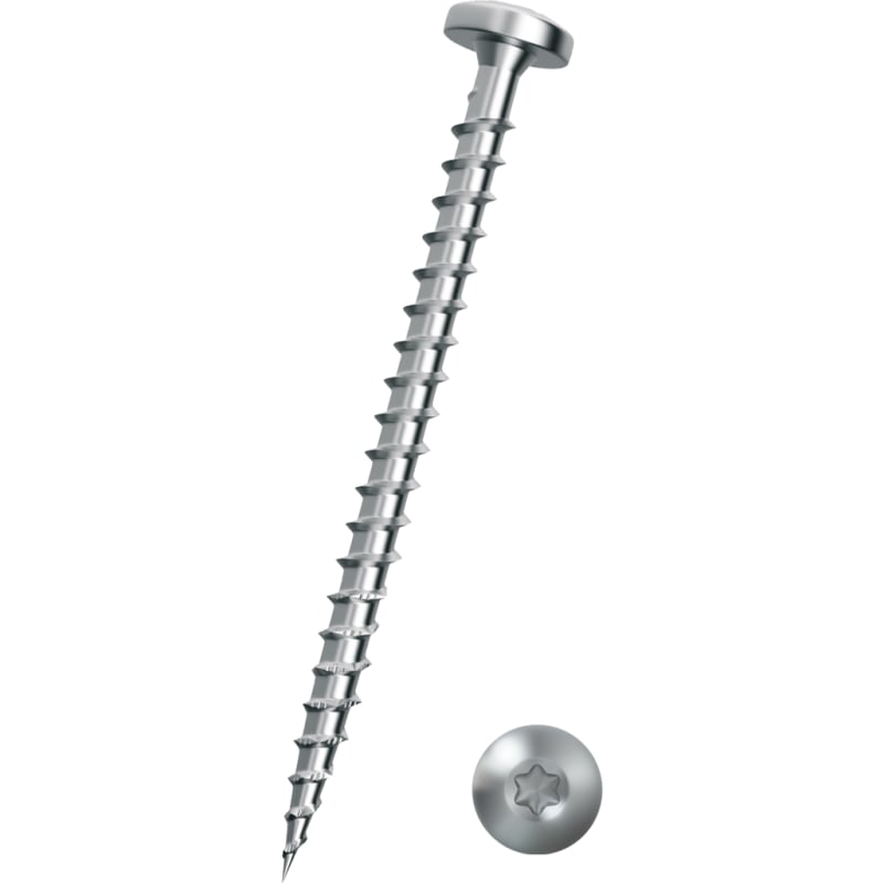 Spunskrue 4,5x45 mm med panhoved og AT drive kærv AT20, elforzinket – pk. á 500 stk