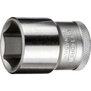 Top 1/2" 6-kant 19mm, længde 40mm, vanadium stål 31CrV3, forkromet