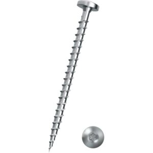 Spunskrue 6,0x50 mm panhoved torx® 30 kærv gulkromateret – pk. á 200 stk