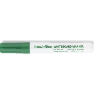 Whiteboardmarker grøn. Konisk spids med 1 til 3 mm skriftbredde. Næsten lugtfri pen. Gitffri med pennekrop i ABS plast.