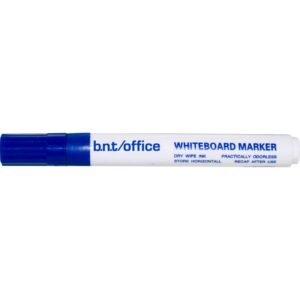 Whiteboardmarker blå. Konisk spids med 1 til 3mm skriftbredde. Næsten lugtfri pen. Gitffri med pennekrop i ABS plast.