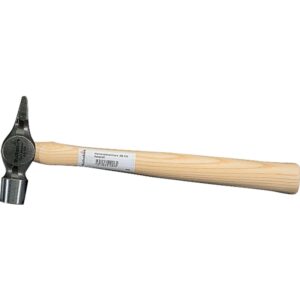 Penhammer AB300 med sandblæst og klarlakeret hoved, hærdet slagflade og lang pen. Træskaft i hickory