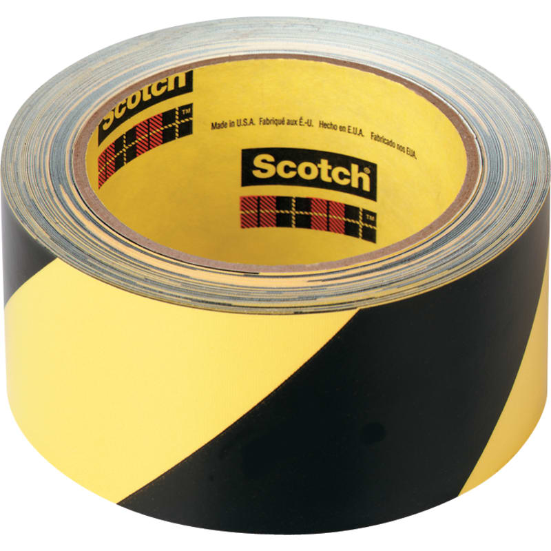 3M™ 766I afmærkningstape Sort og gul vinyl tape 0,12x50mm x 33m