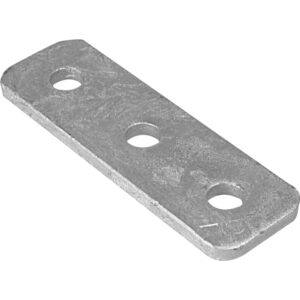 Planbeslag lige 3xM10 bredde 40mm, længde 123mm varmgalvaniseret