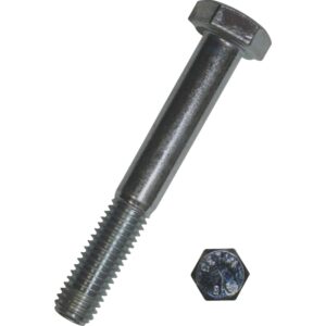 Stålbolt M12x55 mm DIN 931 uden møtrik, elforzinket med delgevind nøglevidde 19 mm