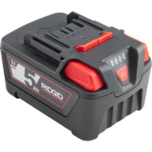 RIDGID 18V  LI-LON BATTERI 18V 5,0 AMP MED BATTERI STATUS