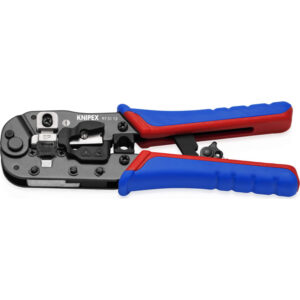 KNIPEX 97 51 13 Crimptang til RJ45-westernstick med flerkomponent-håndtag bruneret 191 mm