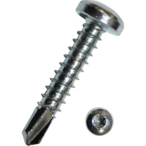 Pladeskrue elforzinket med borespids og panhoved 4,2x38 mm med torx 20 – pk. á 1000 stk