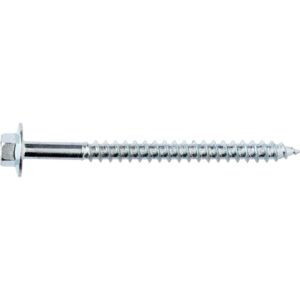 ByggeSkrue 6X50mm med flange nøglevidde 8mm Elforzinket – pk. á 100 stk