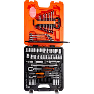 Topnøglesæt ¼" og ½", 94 dele S87+7 toppe, nøgler, bits, led, skralde, håndtag.